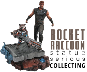 DIAMOND SELECT TOYS Marvel Premier Collection: Avengers Infinity War Thor & Rocket Resin Statue