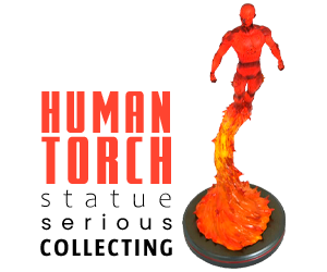 Diamond Select Toys Marvel Premier Collection: Human Torch Statue, Multicolor