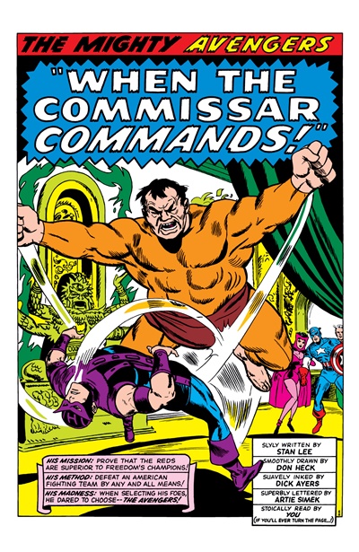 Page #1 from Avengers, The (1963 series) #18