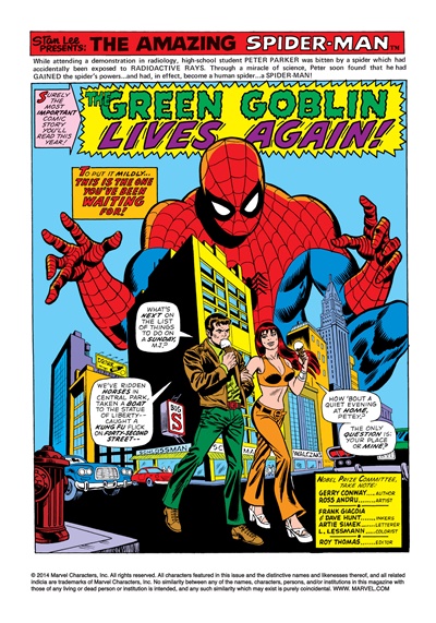 Page #1 from Amazing Spider-Man, The (1963 series) #136
