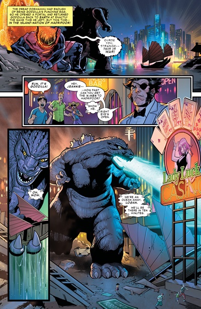 Page #2 from Godzilla Destroys the Marvel Universe (2025 series) #3