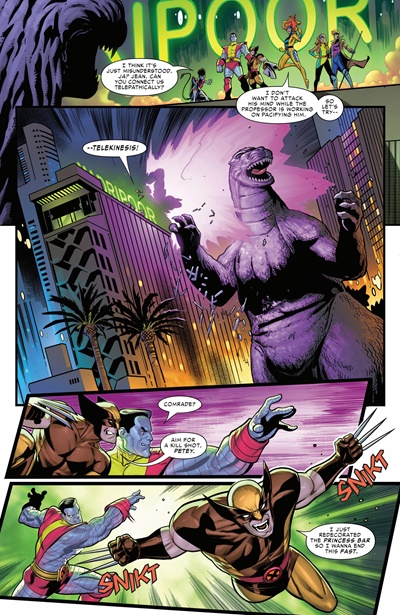 Page #4 from Godzilla Destroys the Marvel Universe (2025 series) #3