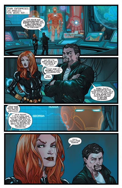 Page #3 from Iron Man: Kiss And Kill (2010 series) #1