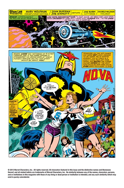Page #1 from Nova (1976 series) #1