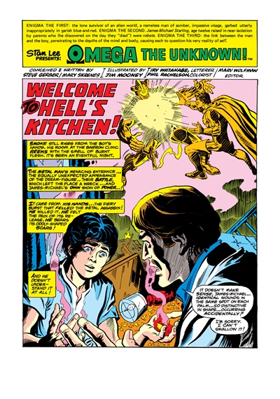 Page #1 from Omega The Unknown (1976 series) #2