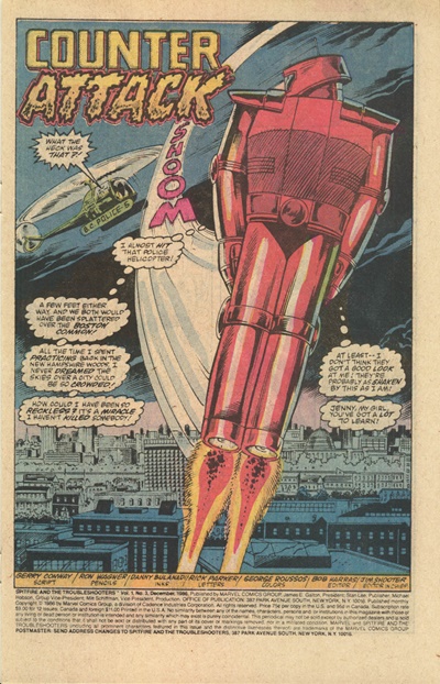 Page #1 from Spitfire and the Troubleshooters (1986 series) #3