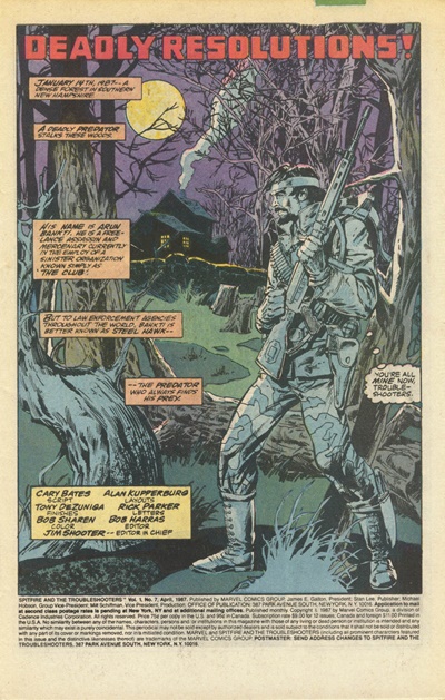 Page #1 from Spitfire and the Troubleshooters (1986 series) #7
