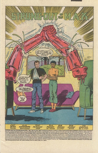 Page #1 from Spitfire and the Troubleshooters (1986 series) #9