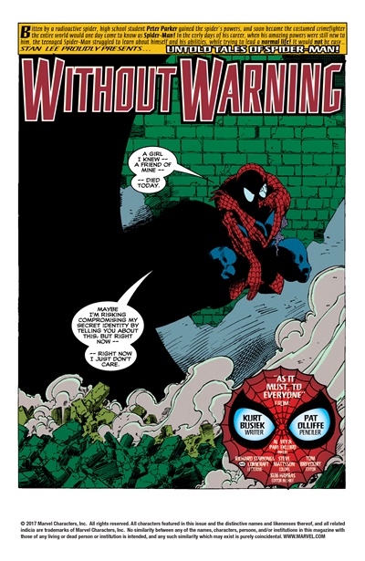 Page #1 from Untold Tales of Spider-Man (1995 series) #13